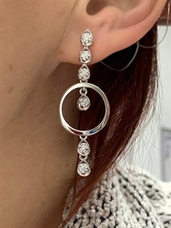 *Серьги Белый Бр цв Белое арт. 2-107-078-021 (вес 9,05 г) - фото 187725 *Серьги Белый Бр цв Белое арт. 2-107-078-021 (вес 9,05 г) - фото 187725