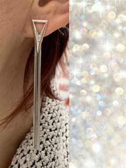 *Серьги Белый Бр цв Белое арт. 2-107-725/1-854 вес 6,32 г - фото 187731 *Серьги Белый Бр цв Белое арт. 2-107-725/1-854 вес 6,32 г - фото 187731