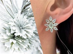 *Серьги Мятный Агат арт. 02-2409/00МА-00-224 вес 5,4 г - фото 187954 *Серьги Мятный Агат арт. 02-2409/00МА-00-224 вес 5,4 г - фото 187954