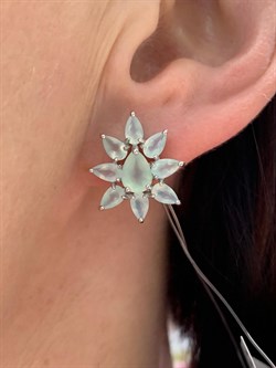 *Серьги Мятный Агат арт. 02-2409/00МА-00-224 вес 5,4 г - фото 187962 *Серьги Мятный Агат арт. 02-2409/00МА-00-224 вес 5,4 г - фото 187962