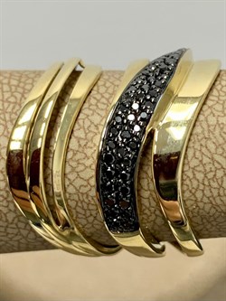 *Кольцо р.18,5 Черный Бр цв Лимонное арт 1-106-914/1-663 вес 5,92 г - фото 188069