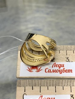 *Кольцо р.18,5 Черный Бр цв Лимонное арт 1-106-914/1-663 вес 5,92 г - фото 188074