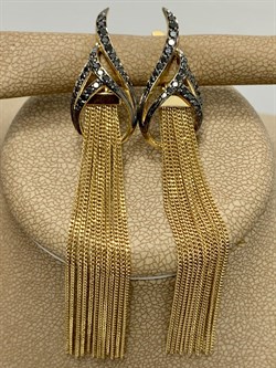 *Серьги Черный Бр цв Лимонное арт. 2-107-316-48-815 вес 7,55 г - фото 188159 *Серьги Черный Бр цв Лимонное арт. 2-107-316-48-815 вес 7,55 г - фото 188159