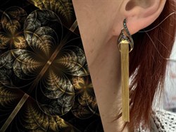 *Серьги Черный Бр цв Лимонное арт. 2-107-316-48-815 вес 7,55 г - фото 188168 *Серьги Черный Бр цв Лимонное арт. 2-107-316-48-815 вес 7,55 г - фото 188168