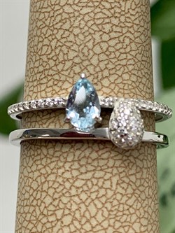*Кольцо р.18 Голубой Топаз арт. 01-2042/00ТБ-00-880 Вес 3,38 г - фото 188307