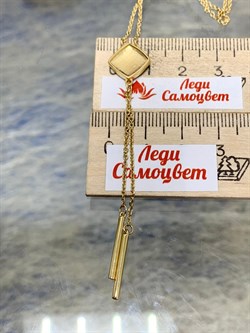 *Колье р.40-45 Черный Бр цв Лимонное арт 6-360423-00-48-926 Вес 5,16 г - фото 188346