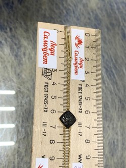 *Колье р.40-45 Черный Бр цв Лимонное арт 6-360423-00-48-926 Вес 5,16 г - фото 188349