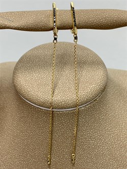 *Серьги Черный Бр цв Лимонное арт 2-107-456-48-582 Вес 2,38 г - фото 188365