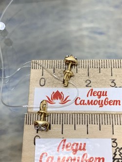 *Пусеты Белый Бр цв Лимонное и цв Белое арт. 2-502103-00-00-101 Вес 1,97 г - фото 188424 *Пусеты Белый Бр цв Лимонное и цв Белое арт. 2-502103-00-00-101 Вес 1,97 г - фото 188424