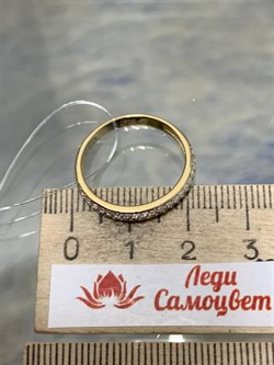 *Кольцо р.18 Белый Бр цв Лимонное арт 1-104-166/2-002 Вес 2,37 г - фото 188459