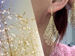 *Серьги Белый Бр цв Лимонное арт. 2-000-019-454 Вес 7,68 г - фото 188487