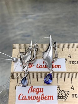 *Серьги Танзанит цв Белое арт. 2-107-368-31-791 (вес 5,4 г) - фото 188495