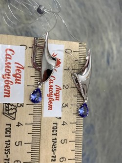 *Серьги Танзанит цв Белое арт. 2-107-368-31-791 (вес 5,4 г) - фото 188496