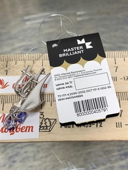 *Серьги Танзанит цв Белое арт. 2-107-368-31-791 (вес 5,4 г) - фото 188500