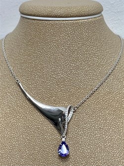 *Колье р.45-50 Танзанит цв Белое арт. 6-315-31-807 (вес 4,74 г) - фото 188504 *Колье р.45-50 Танзанит цв Белое арт. 6-315-31-807 (вес 4,74 г) - фото 188504