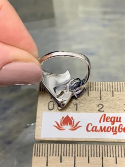 *Кольцо р.18 Танзанит цв Белое арт. 1-107-368-31-784 (вес 3,28 г) - фото 188518