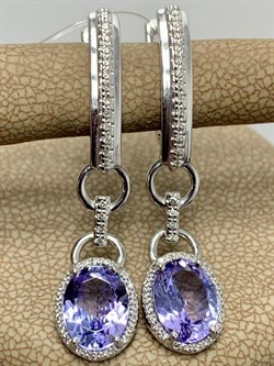 *Серьги Танзанит цв Белое арт 2-208093-00-31-547 вес 5 г - фото 188537 *Серьги Танзанит цв Белое арт 2-208093-00-31-547 вес 5 г - фото 188537