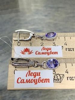 *Серьги Танзанит цв Белое арт 2-208093-00-31-547 вес 5 г - фото 188543 *Серьги Танзанит цв Белое арт 2-208093-00-31-547 вес 5 г - фото 188543