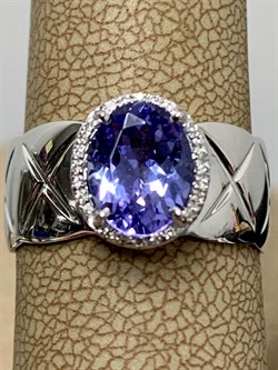 *Кольцо р.18,5 Танзанит цв Белое арт. 1-208094-00-31-543 вес 5,36 г - фото 188575 *Кольцо р.18,5 Танзанит цв Белое арт. 1-208094-00-31-543 вес 5,36 г - фото 188575