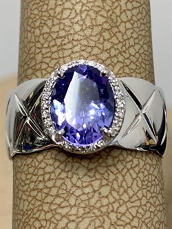 *Кольцо р.18,5 Танзанит цв Белое арт. 1-208094-00-31-543 вес 5,36 г - фото 188576 *Кольцо р.18,5 Танзанит цв Белое арт. 1-208094-00-31-543 вес 5,36 г - фото 188576