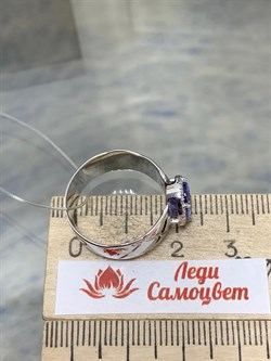 *Кольцо р.18,5 Танзанит цв Белое арт. 1-208094-00-31-543 вес 5,36 г - фото 188580 *Кольцо р.18,5 Танзанит цв Белое арт. 1-208094-00-31-543 вес 5,36 г - фото 188580