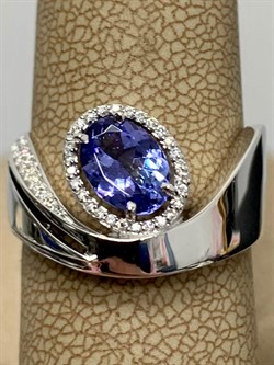 *Кольцо р.18 Танзанит цв Белое арт. 1-207902-00-31-119 вес 4,76 г - фото 188599 *Кольцо р.18 Танзанит цв Белое арт. 1-207902-00-31-119 вес 4,76 г - фото 188599