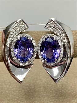 *Серьги Танзанит цв Белое арт. 2-207902-00-31-468 вес 5,38 г - фото 188606 *Серьги Танзанит цв Белое арт. 2-207902-00-31-468 вес 5,38 г - фото 188606