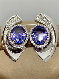 *Серьги Танзанит цв Белое арт. 2-207902-00-31-468 вес 5,38 г - фото 188607 *Серьги Танзанит цв Белое арт. 2-207902-00-31-468 вес 5,38 г - фото 188607
