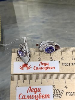*Серьги Танзанит цв Белое арт. 2-207902-00-31-468 вес 5,38 г - фото 188613 *Серьги Танзанит цв Белое арт. 2-207902-00-31-468 вес 5,38 г - фото 188613