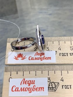 *Кольцо р.18,5 Танзанит цв Белое арт. 1-207965-00-55-693 вес 6,54 г - фото 188629 *Кольцо р.18,5 Танзанит цв Белое арт. 1-207965-00-55-693 вес 6,54 г - фото 188629