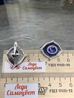 *Серьги Танзанит цв Белое арт. 2-207965-00-55-709 вес 8,97 г - фото 188639