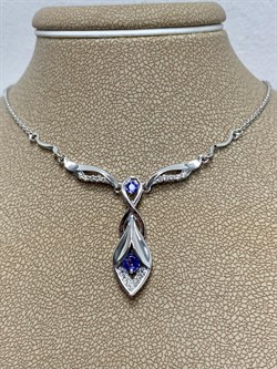 *Колье р.45 Танзанит цв Белое арт. 6-246/1-31-649 (вес 5,41 г) - фото 188645 *Колье р.45 Танзанит цв Белое арт. 6-246/1-31-649 (вес 5,41 г) - фото 188645