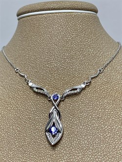 *Колье р.45 Танзанит цв Белое арт. 6-246/1-31-649 (вес 5,41 г) - фото 188646 *Колье р.45 Танзанит цв Белое арт. 6-246/1-31-649 (вес 5,41 г) - фото 188646