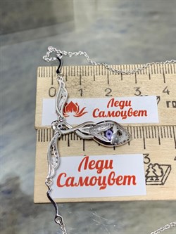 *Колье р.45 Танзанит цв Белое арт. 6-246/1-31-649 (вес 5,41 г) - фото 188647 *Колье р.45 Танзанит цв Белое арт. 6-246/1-31-649 (вес 5,41 г) - фото 188647