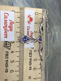 *Колье р.45 Танзанит цв Белое арт. 6-246/1-31-649 (вес 5,41 г) - фото 188648 *Колье р.45 Танзанит цв Белое арт. 6-246/1-31-649 (вес 5,41 г) - фото 188648