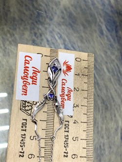 *Колье р.45 Танзанит цв Белое арт. 6-246/1-31-649 (вес 5,41 г) - фото 188649 *Колье р.45 Танзанит цв Белое арт. 6-246/1-31-649 (вес 5,41 г) - фото 188649