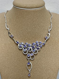 *Колье 50 см. Танзанит цв Белое арт 6-260276-00-31-662 вес 23,24 г - фото 188675 *Колье 50 см. Танзанит цв Белое арт 6-260276-00-31-662 вес 23,24 г - фото 188675