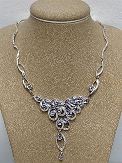 *Колье 50 см. Танзанит цв Белое арт 6-260276-00-31-662 вес 23,24 г - фото 188677 *Колье 50 см. Танзанит цв Белое арт 6-260276-00-31-662 вес 23,24 г - фото 188677