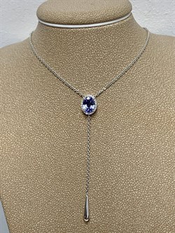 *Колье р.45 Танзанит цв Белое арт. 6-316-31-836 (вес 4,06 г) - фото 188686 *Колье р.45 Танзанит цв Белое арт. 6-316-31-836 (вес 4,06 г) - фото 188686