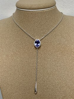 *Колье р.45 Танзанит цв Белое арт. 6-316-31-836 (вес 4,06 г) - фото 188689 *Колье р.45 Танзанит цв Белое арт. 6-316-31-836 (вес 4,06 г) - фото 188689