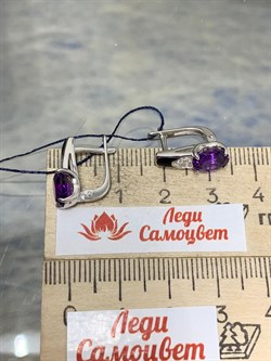 *Серьги Аметист арт. 02-1459/0М30-00-919 Вес 3,25 г - фото 188723