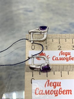 *Серьги Аметист арт. 02-1459/0М30-00-919 Вес 3,25 г - фото 188724