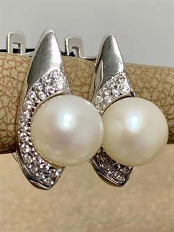 *Серьги Белый Жемчуг арт. 02-0411/00ЖБ-00-619 Вес 4,47 г - фото 188762 *Серьги Белый Жемчуг арт. 02-0411/00ЖБ-00-619 Вес 4,47 г - фото 188762
