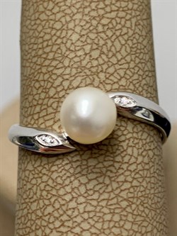 *Кольцо р.19 Белый Жемчуг арт. 01-0482/00ЖБ-00-688  Вес 2,50 г - фото 188810 *Кольцо р.19 Белый Жемчуг арт. 01-0482/00ЖБ-00-688  Вес 2,50 г - фото 188810