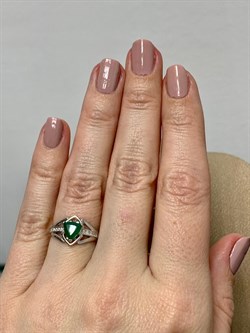 *Кольцо р.16,5 Зеленый Агат арт. 01-0988/00АГ-00-257 Вес 2,03 г - фото 188829 *Кольцо р.16,5 Зеленый Агат арт. 01-0988/00АГ-00-257 Вес 2,03 г - фото 188829