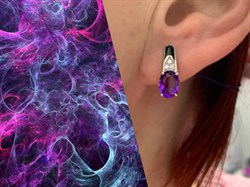 *Серьги Аметист арт. 02-1459/0М30-00-919 Вес 3,25 г - фото 188927