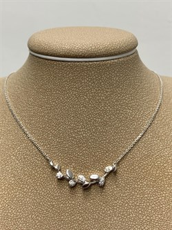 *Колье р.50 Белый Фианит арт. 06-1792/00КЦ-00-р50-393 вес 2,51 г - фото 189063