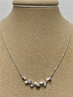 *Колье р.50 Белый Фианит арт. 06-1792/00КЦ-00-р50-393 вес 2,51 г - фото 189066