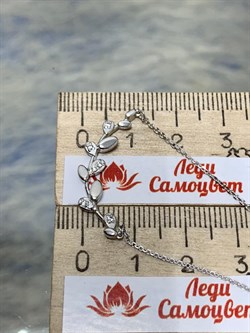 *Колье р.50 Белый Фианит арт. 06-1792/00КЦ-00-р50-393 вес 2,51 г - фото 189067