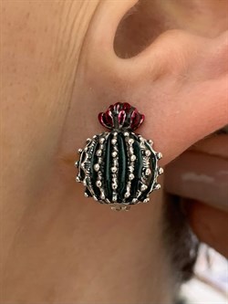 *Серьги Кактусы Эмаль арт. 1747С-563 вес 4,60 г - фото 189791 *Серьги Кактусы Эмаль арт. 1747С-563 вес 4,60 г - фото 189791